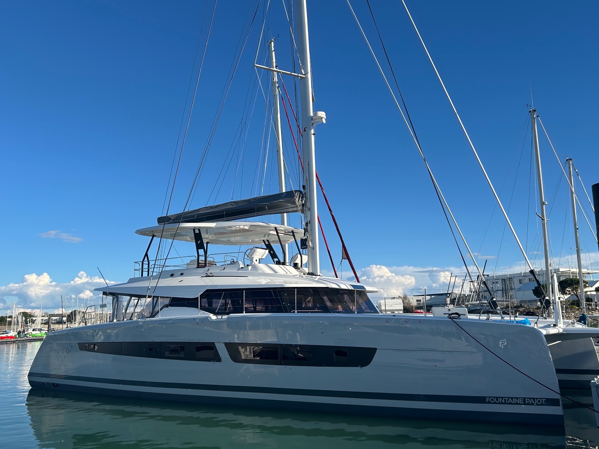 Fountaine Pajot Alegria 67 catamaran pre-purchase yacht survey by SVG Marine Surveys